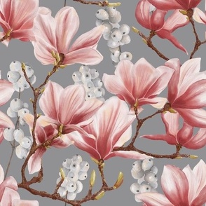 magnolia | soft grey  | watercolor Velvet collection