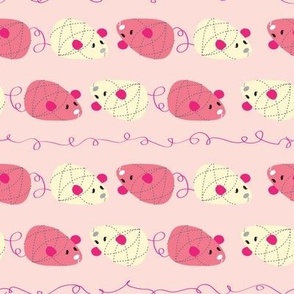 Baby Mice on Pink