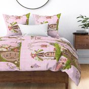 36x54 fairy blanket pink linen