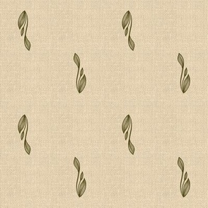 Branch on linen