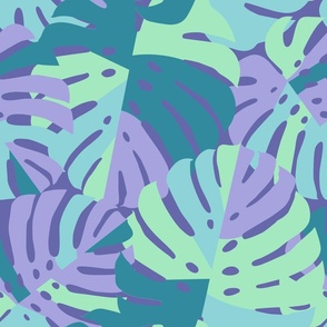 Color Block Monstera in  Purple