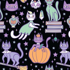 Very Purry Spooky Cats Midnight