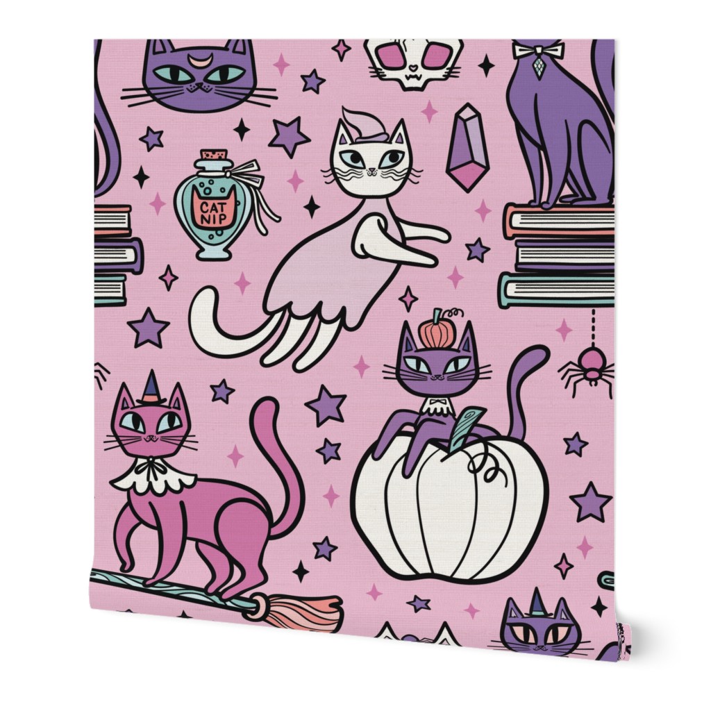 Very Purry Spooky Cats Pink