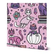 Very Purry Spooky Cats Pink