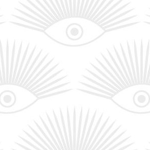 Art Deco Eyes - Soft Gray on White