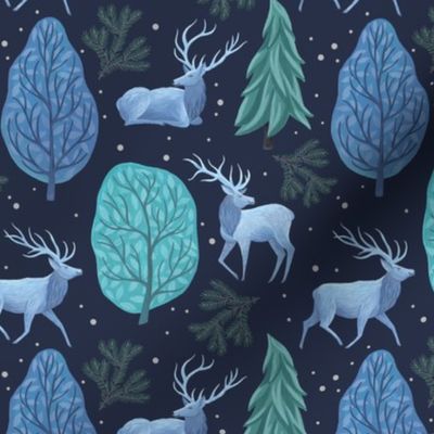 Elks + Trees - Blue