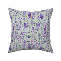 Lavender Sprigs - pastel green