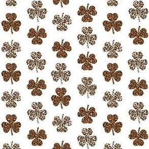 mini  leopard shamrock fabric - st. Patrick's day fabric - cute girls fashion print