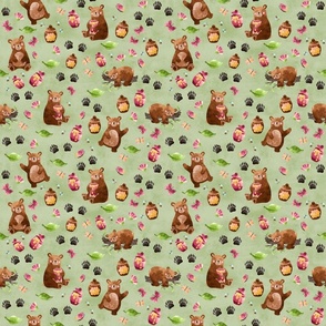 Bears And Honey Green Small