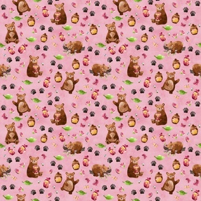 Bears And Honey Pink Small