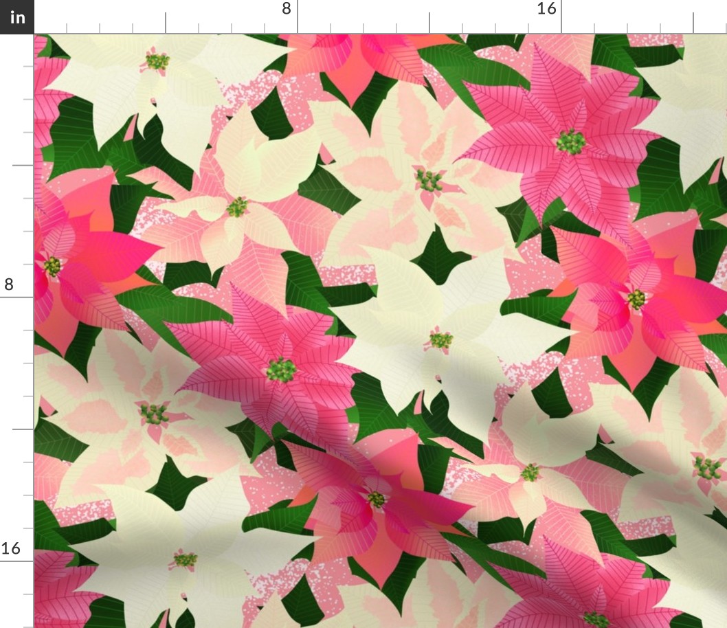 Christmas Poinsettia Flowers – Pink Ivory