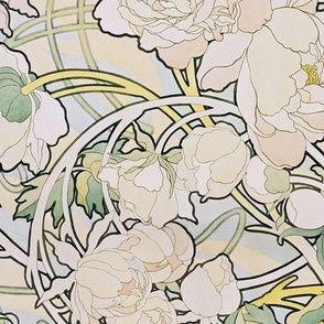 PEONY FLORAL  - ALPHONSE MUCHA