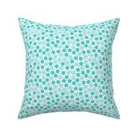 Retro Floral Ditsy (Teal)