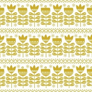 Retro Floral Garden (Gold)