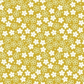 Retro Floral Ditsy (Gold)