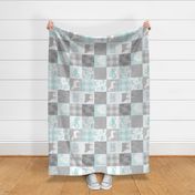 Farm girl quilt - turquoise rotated -