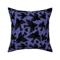 Block print birds very peri