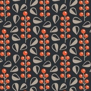 Pattern 0668 - abstract berries, dark 