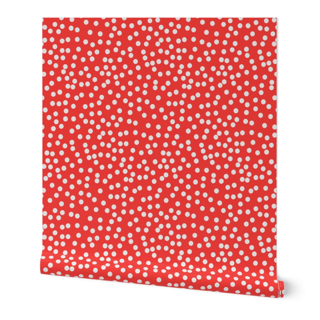 Tiny Dots_White/Red_Medium