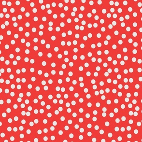 Tiny Dots_White/Red_Medium