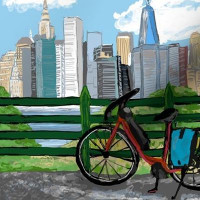 E-bike on the Brooklyn Heights Promenade 