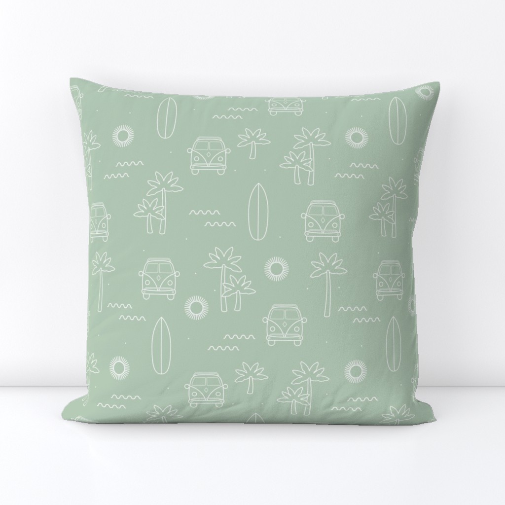 Palm tree island and Housse de coussin carrée | Spoonflower
