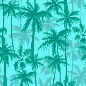 Palm Trees - Teal