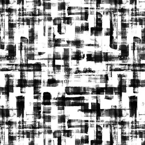 Abstract geometric cross shapes strokes black pattern