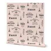 Paris Labels Collage Pink