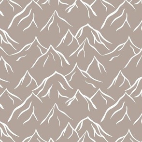 Mountain peak abstract wild life hiking and national park mountain theme moody beige latte 