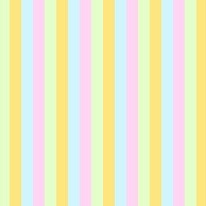 mini pastel stripes fabric - easter fabric