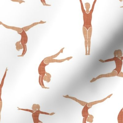 Gymnastics - gymnast - terracotta leotard - LAD22