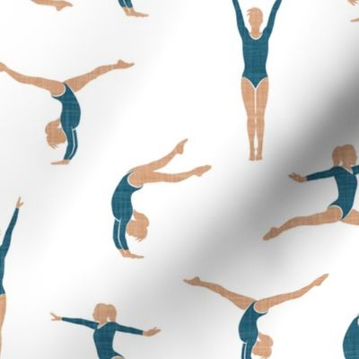 Gymnastics - gymnast - blue leotards - LAD22