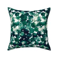 Abstract Emerald Watercolor Dots on White by Brittanylane
