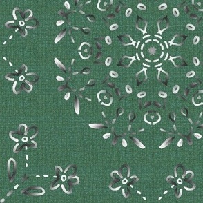 Silvery Gray and Green Western Style Kaleidoscope