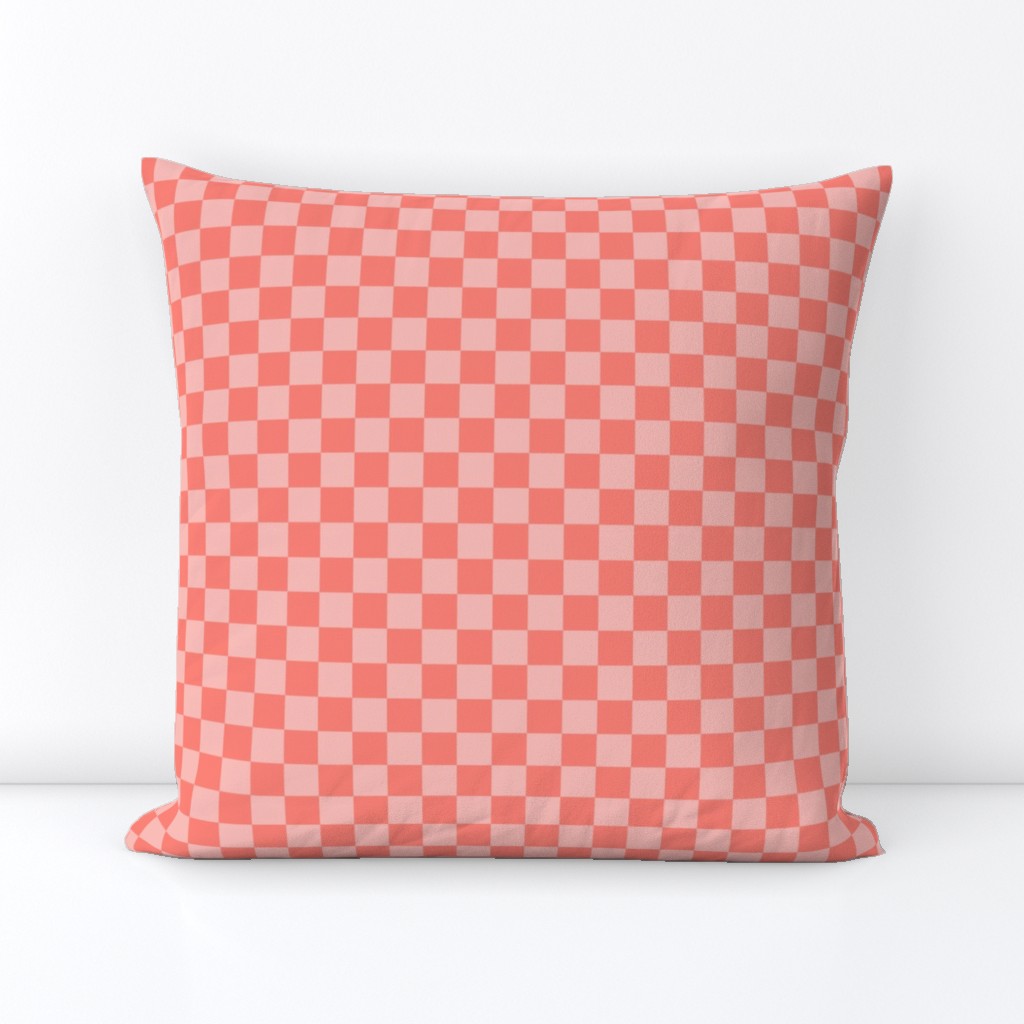 Checkerboard  Coral Pink  Checks