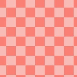 Checkerboard  Coral Pink  Checks