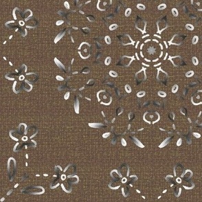 Silvery Gray and Coffee Brown Western Style Kaleidoscope