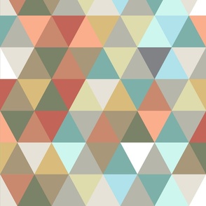 Triangles in Muted Earthtones - Large