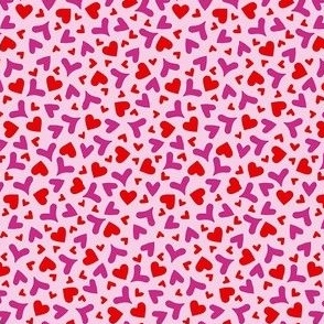 Heart Ditsy - Pink Background