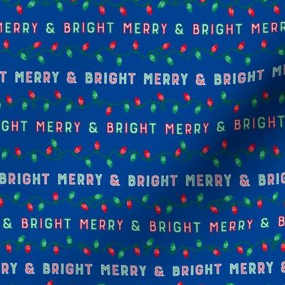 Christmas Lights - Merry and Bright - Blue