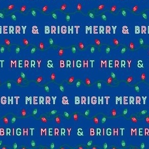 Christmas Lights - Merry and Bright - Blue