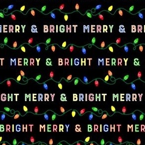 Christmas Lights - Merry and Bright - Rainbow