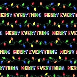 Christmas Lights - Merry Everything - Rainbow