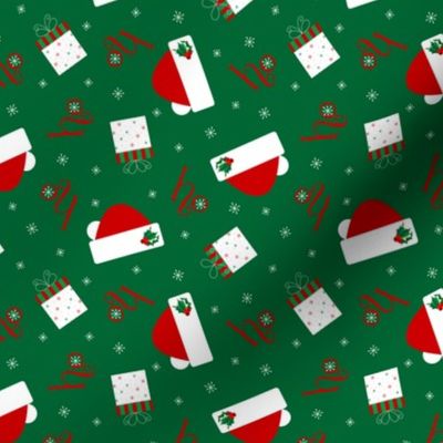 Retro Christmas Stanta Hats - Ho Ho Ho - Christmas Presents