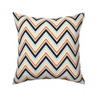 Coral Navy Neon Chevron