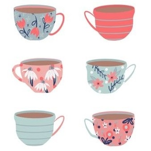 Teatime - blush and blue