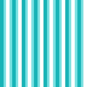 Stripe turquoise white