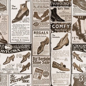 Vintage Victorian Newspaper Shoe Ads