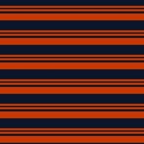 The Orange and the Navy: Mini Prints - - Stripes 1 - Horizontal - 1in x 1in